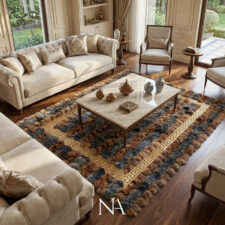 Χαλί premium ποιότητας από φυσικό δέρμα και γούνα με μοναδική υφή