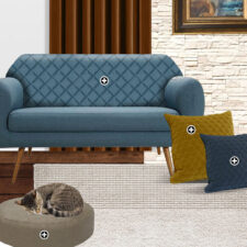 Κλασικό καπιτονέ ύφασμα για καναπέδες και πολυθρόνες