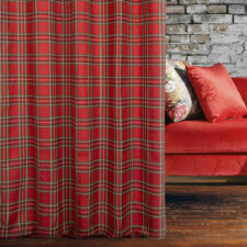 Υφάσματα κουρτινών καρό ριγέ και πουά σε ποικιλία σχεδίων και χρωμάτων