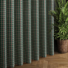 Κουρτίνα με καρό σχέδιο σε μοντέρνο στυλ για σαλόνι