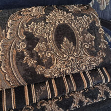 μαυρο σετ υφασματα καναπε