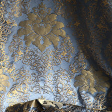 μπλε χρυσο ύφασμα