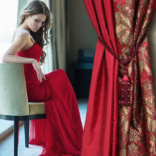 Κλασικό ύφασμα κουρτίνας με αριστοκρατικό σχεδιασμό