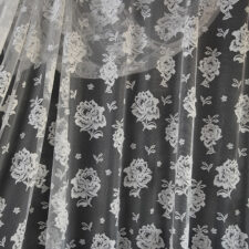 Ρομαντική λευκή δαντέλα κουρτίνας πολυτελείας