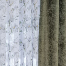 διαφανη κουρτινα με λουλουδακι