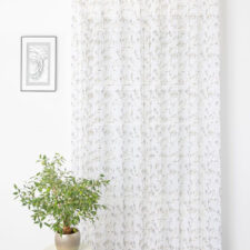 φκρι πρασινη φλοραλ κουρτινα