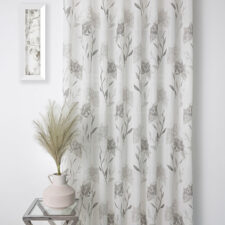 ΨΙΛΗ ΚΟΥΡΤΙΝΑ ΜΕ ΑΠΑΛΟ ΓΚΡΙ ΦΛΟΡΑΛ