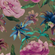 Floral ύφασμα επίπλωσης σε φωτεινές και ζωντανές αποχρώσεις