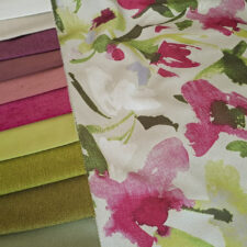 Ρομαντικό λουλουδάτο ύφασμα απαλή παλέτα