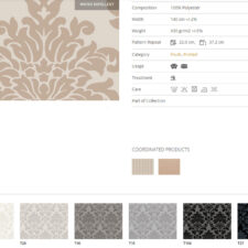 Κομψό νταμασκ ύφασμα επίπλωσης για εσωτερικούς χώρους